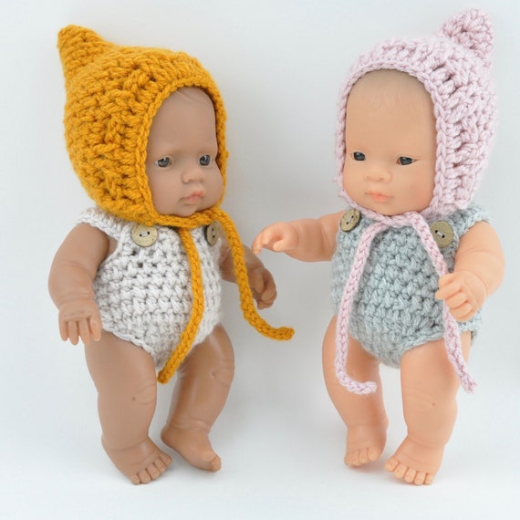 vat map Geleerde Baby Miniland pixie bonnet gebreide poppenkleding gebreide - Etsy België