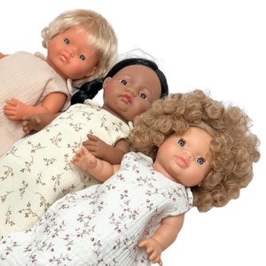 Puppenschlafsack aus Musselin-Baumwolle, Minikane-Schlafsack, Miniland-Schlafsack, Paola Reina-Schlafsack, 15-Zoll-Puppenschlafsack