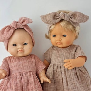 Robe de poupée Minikane, robe de poupée Miniland 38 cm, bandeaux de poupée, vêtements de poupée Minikane, robe de poupée Paola Reina image 7