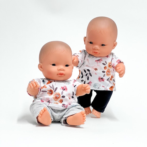 Miniland Baby Doll 21cm Doll Clothes Boy Doll Clothes for 21 Cm Doll Baby Doll Clothes Doll Black T shirt Doll Pants Etsy UK