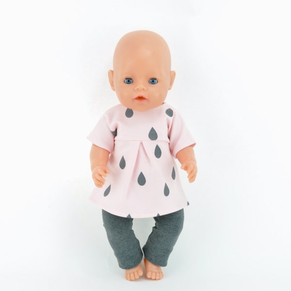 Tenue de poupée Baby Born, tenue de poupée en coton, ensemble de poupée 43 cm, ensemble de poupée 17 pouces, vêtements de poupée Baby Born