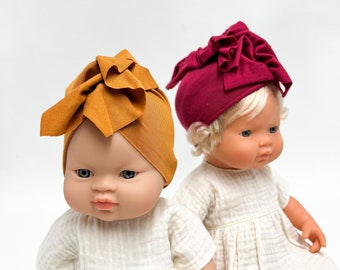 Miniland Doll turban, Minikane doll turban, Paola Reina doll turban, doll turban for 34 cm -38 cm dolls, 13 inch - 15 inch doll turbans