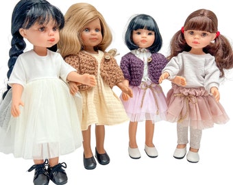 Poupée Paola Reina 32 cm Amigas avec vêtements de poupée faits main, vêtements de poupée Pola Reina 32 cm, ensemble de vêtements de poupée