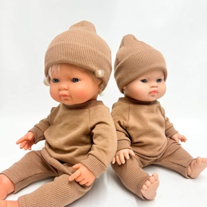Minikane 34 cm lounge set, Miniland 38 cm sports set, doll sweatshirt, doll pants , doll beanie, 15 inch doll clothes, christmas gift