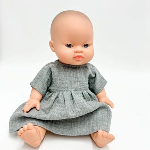 Robe de poupée Minikane, robe de poupée Miniland 38 cm, bandeaux de poupée, vêtements de poupée Minikane, robe de poupée Paola Reina image 6