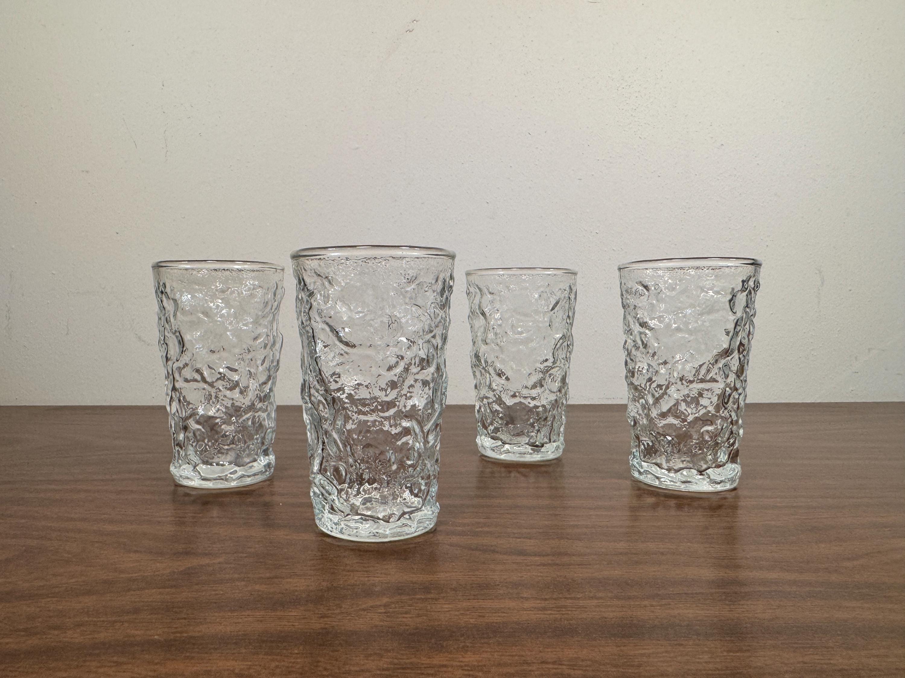 Four Anchor Hocking Milano Clear 4 Oz Juice Glasses - Midcentury