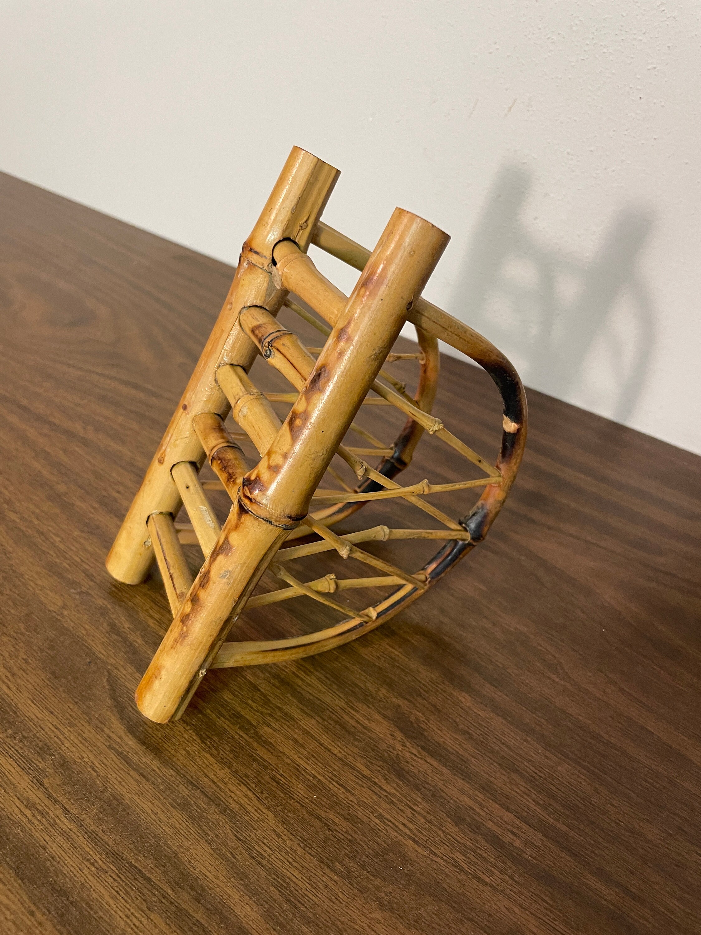 7 Rattan & Bamboo Napkin Holder Boho Bohemian Jungalow Etsy