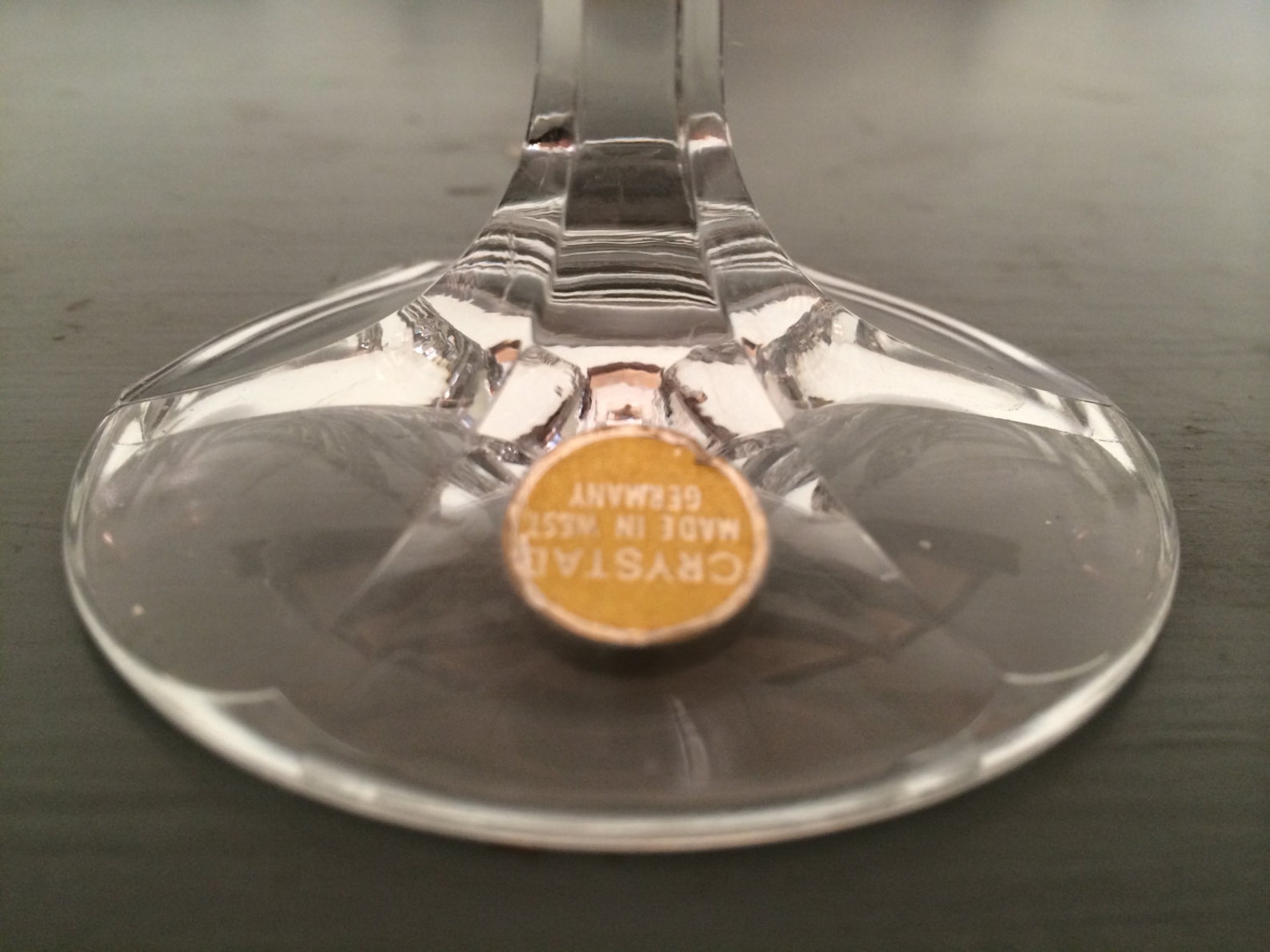 Six Large Crystal Wine Glasses with Silver Rim Made in West Etsy