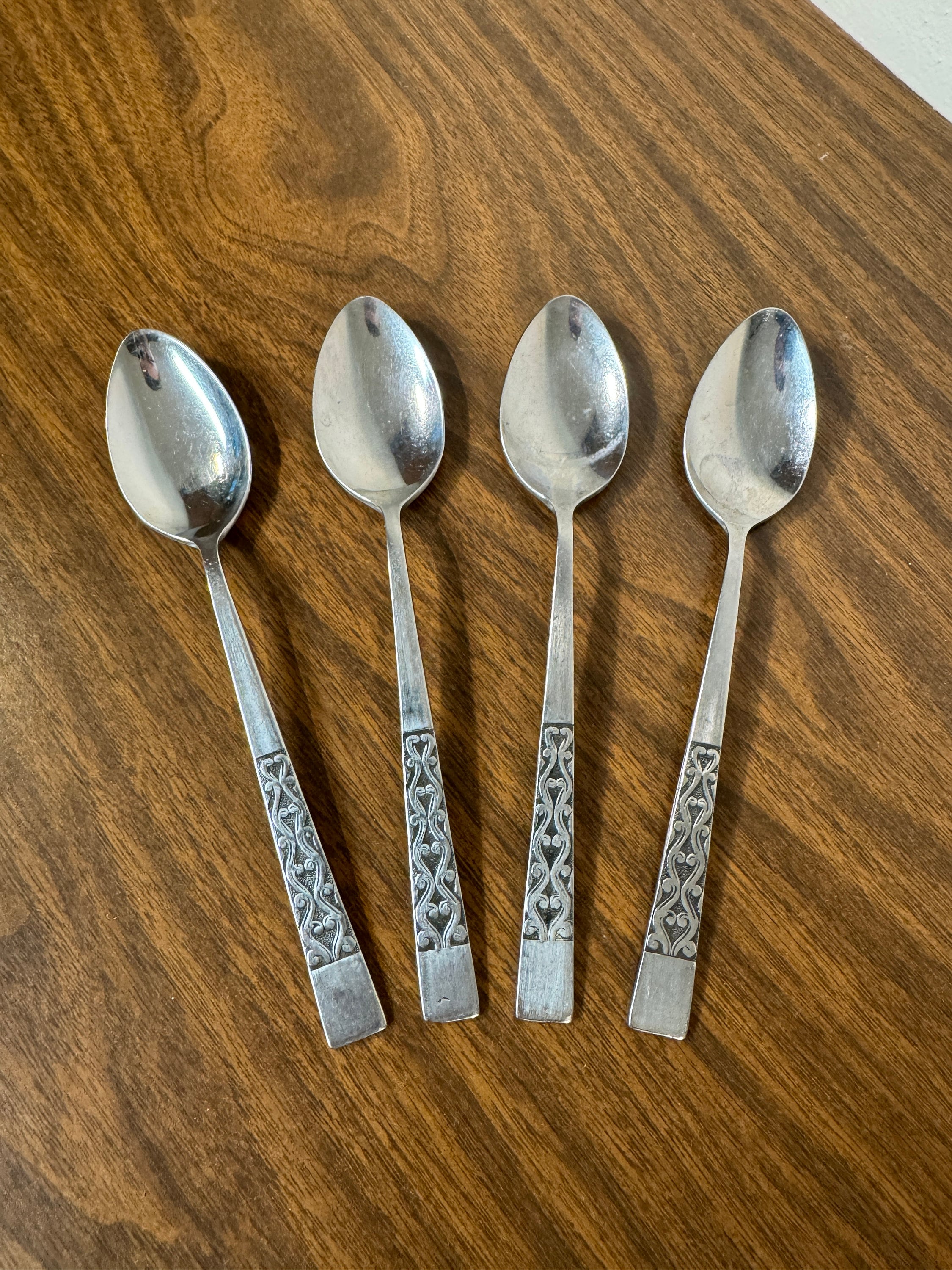 Four National Intermezzo Stainless Steel Teaspoons - Midcentury Mod ...