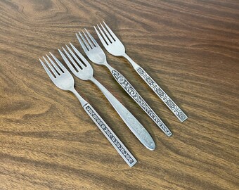 Superbe 4 Pièce Emy Acier Inoxydable Vert Fleur Bourgeon Design Poignée Cutlery Superbe 4 Pièce Emy Acier Inoxydable Vert Fleur Bourgeon Design Poignée Cutlery