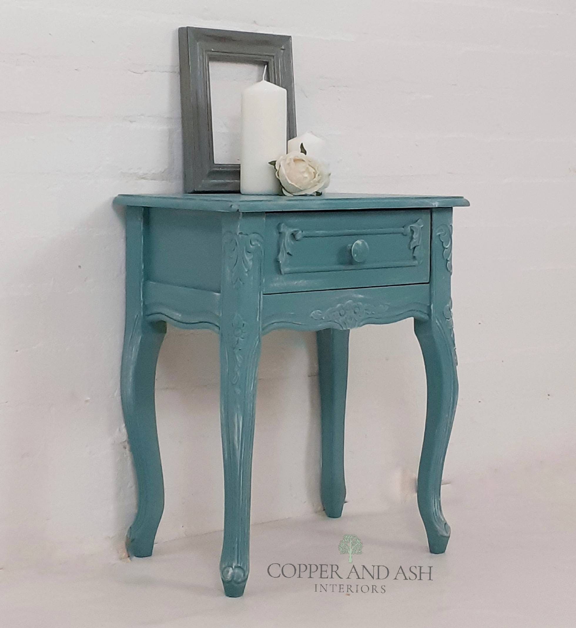 Blue Bedside Table Etsy UK