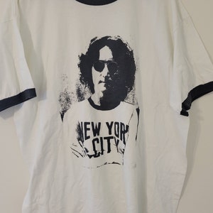 Vtg John Lennon NYC Ringer Tee 90s XL Beatles Peace Band - Etsy