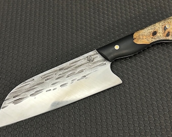 7” Santoku 52100 carbon steel