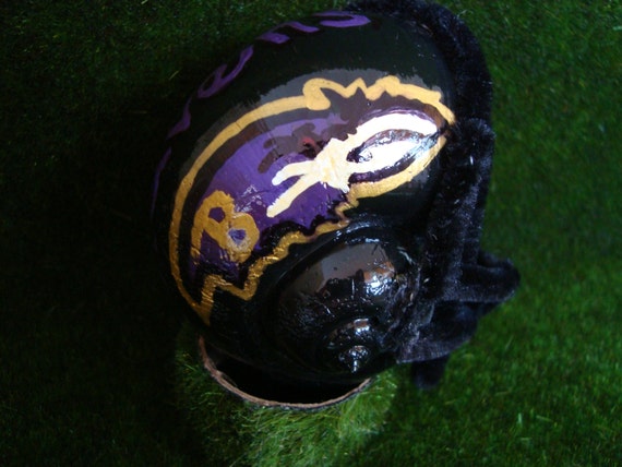 Jenkas Shellmets Hand Painted Shell Football Helmet Baltimore Ravens Inspired Super Bowl Xlvii Maryland Black Purple
