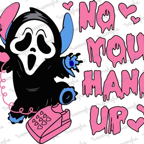 No You Hang Up Stitch Png, Halloween Png, Spooky Season Png, Trick or Treat Png