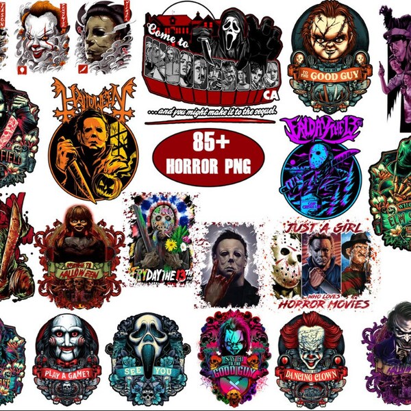 85+ Halloween bundle PNG - halloween character Png - Instant download - commercial use - Horror Bundle PNG, Horror Movie PNG, Halloween Png