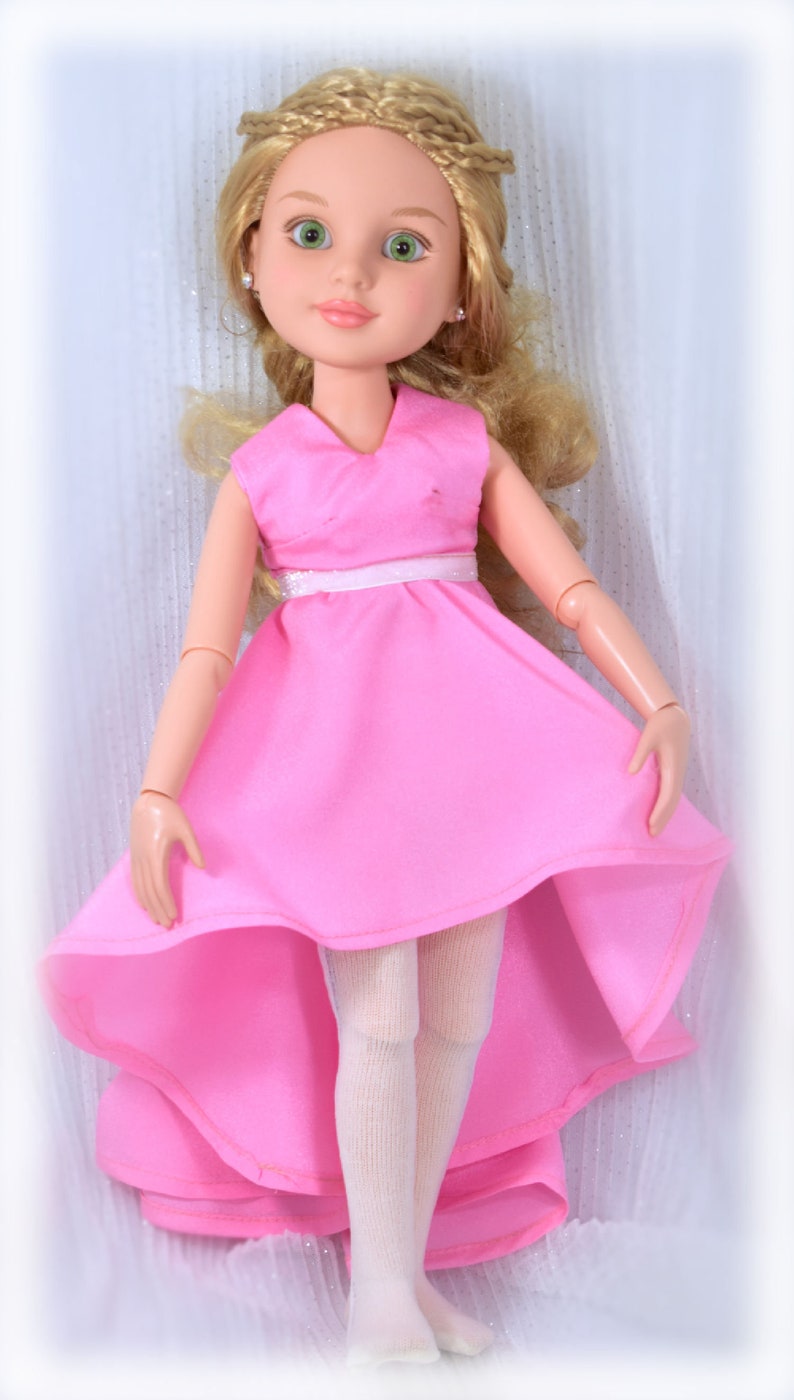 Designed for 18 inch BFC Ink doll clothes dress pattern Gorgeous Asymmetric Dress Holiday gift Christmas gift PDF Sewing Pattern