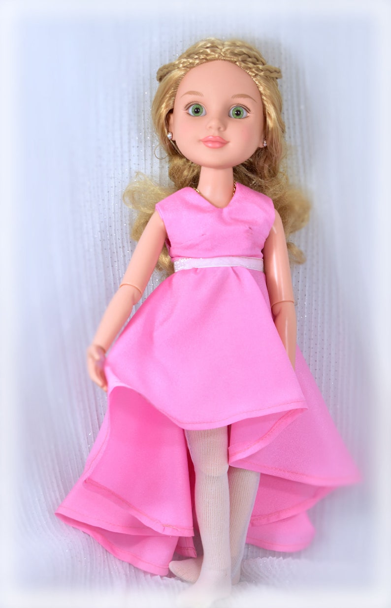 Designed for 18 inch BFC Ink doll clothes dress pattern Gorgeous Asymmetric Dress Holiday gift Christmas gift PDF Sewing Pattern