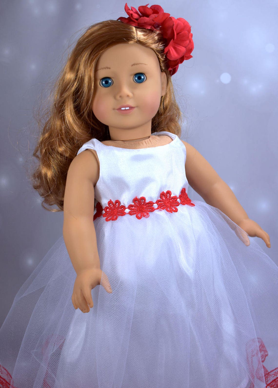 18 Inch Doll Clothes Dress Gown Pattern, Fits Dolls Such as American