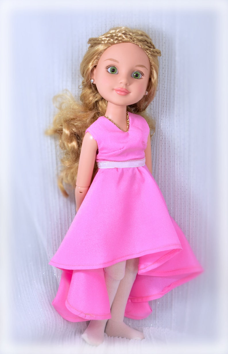 Designed for 18 inch BFC Ink doll clothes dress pattern Gorgeous Asymmetric Dress Holiday gift Christmas gift PDF Sewing Pattern