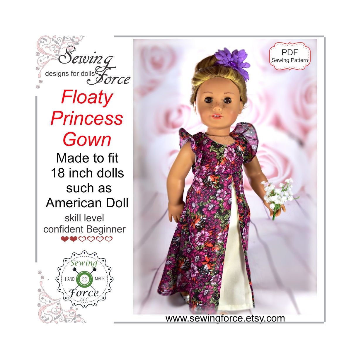 Doll Clothes Dress Party Princess fit 18 American Girl Dolls Maplelea