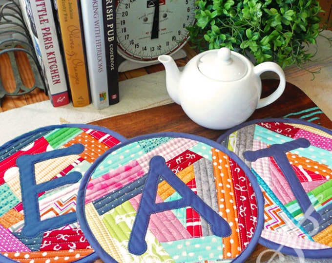Log Cabin Mug Mats Quilt as You GO Etsy