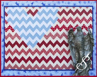 Yankee Doodle Schatz: Ein Chevron Quilt Muster