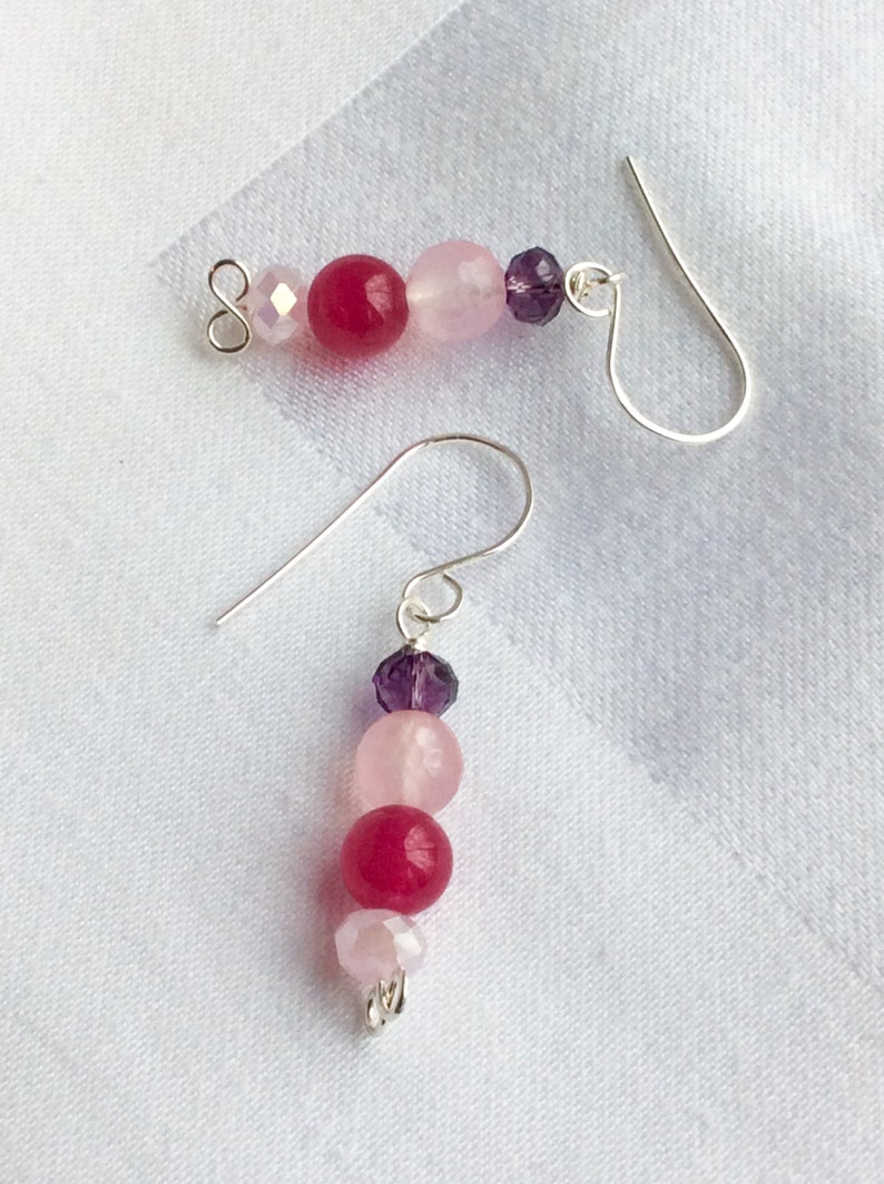 rose quartz dangle earrings rose quartz dangle earrings