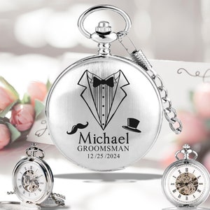 Engraved Double Cover Hand-Wind Up Mechanical Pocket Watch , Engraved Pocket Watch, Steampunk pocket watch, personalized pocket watch