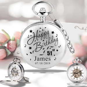 Personalized Groomsmen Pocket Watch, Gunmetal Monogrammed Pocket Watch, Gifts for Men, Groomsmen Gift, Best Man, Father of the bride