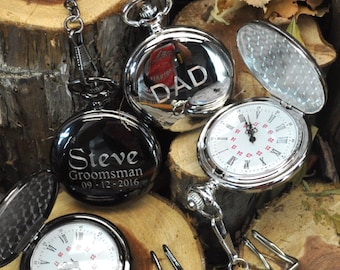Pocket Watch , Groomsmen Gift , Engraved Pocket Watch, Monogrammed Watch, Gift for Groom, Steampunk pocket watch, personalized pocket watch