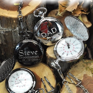 Pocket Watch , Groomsmen Gift , Engraved Pocket Watch, Monogrammed Watch, Gift for Groom, Steampunk pocket watch, personalized pocket watch