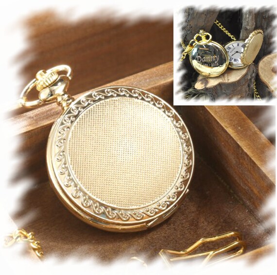 Pocket Watch Groomsmen Gift Engraved Pocket Watch Etsy