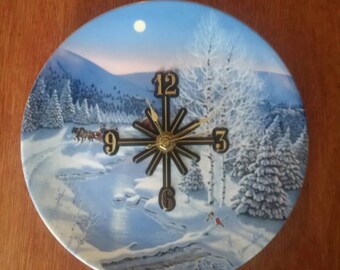 Winter Wonderland, adorable clock plate !