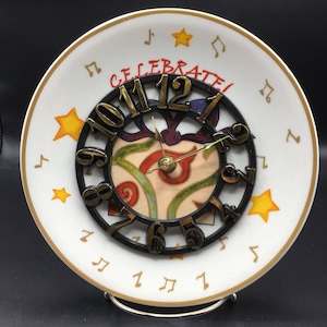 Celebrate 8 1/4 Inch Christmas Clock Plate !