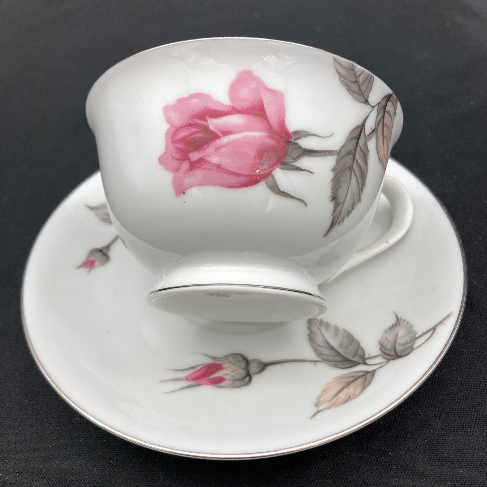 Replacements Venna Rose Fine China Japan-pink Rose Cup and Saucer