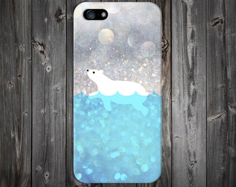 Polar Bear Swim Case x Arctic Snow Design Case for iPhone 8 6 Plus iPhone 11  Samsung iPhone 13,   iPhone 13 Pro Max
