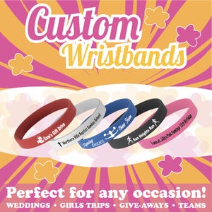 Personalized Silicone Bracelets – Engraved Custom Bands for Events, Teams, Celebrations, & Special Occasions