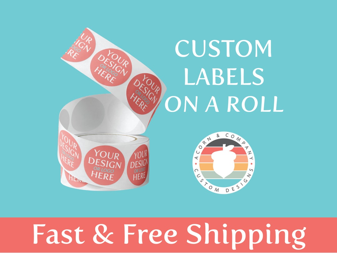 Custom Label Stickers Printed on A Roll, Product Packaging Sticker ...
