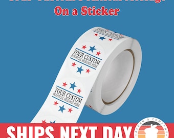 Political Sticker, Republican Sticker, Democrat Sticker, Election Sticker, Glossy Labels, Waterproof Labels, Custom Candidate Sticker