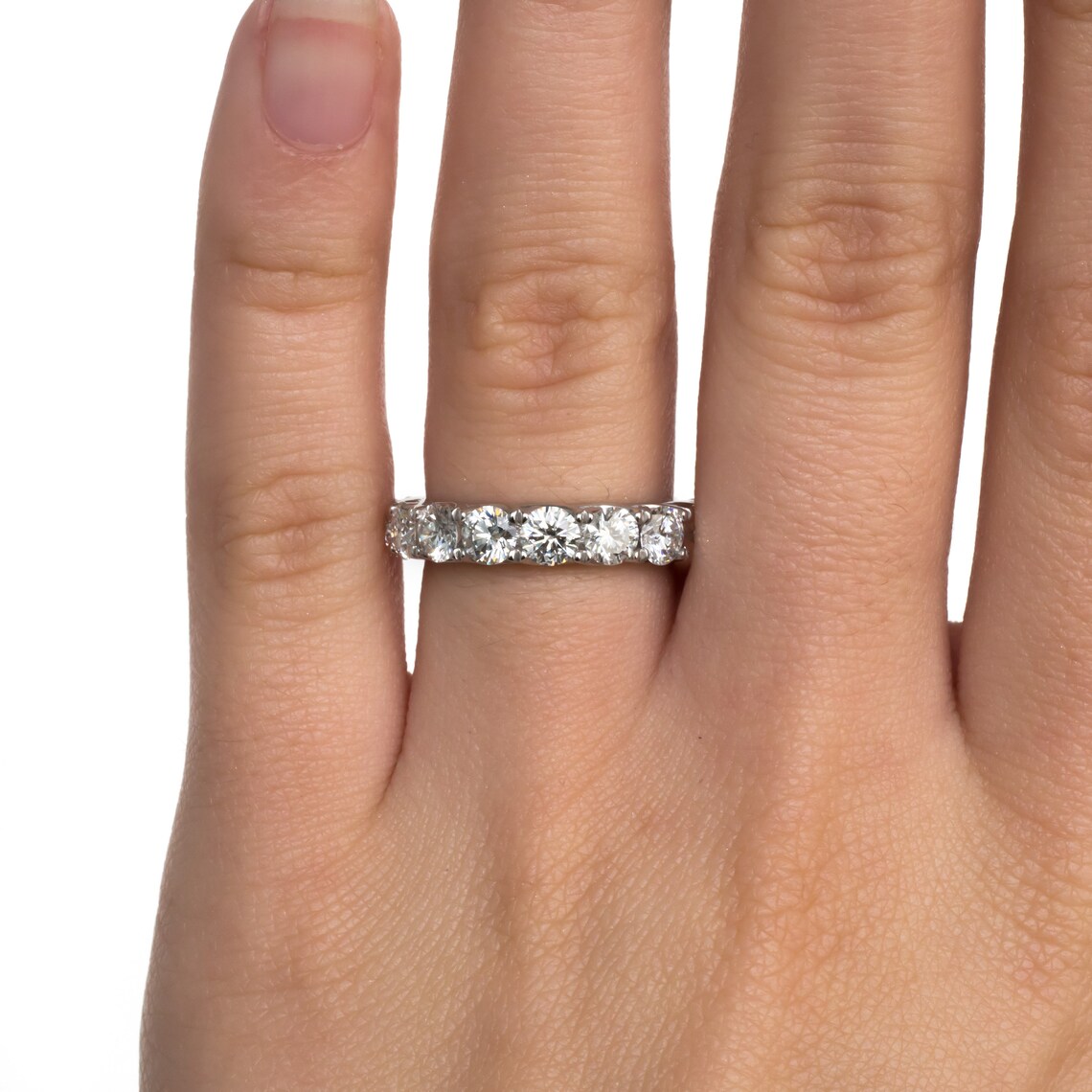 Trellis Style Diamond Eternity Band With 20 Pointer Diamonds Etsy