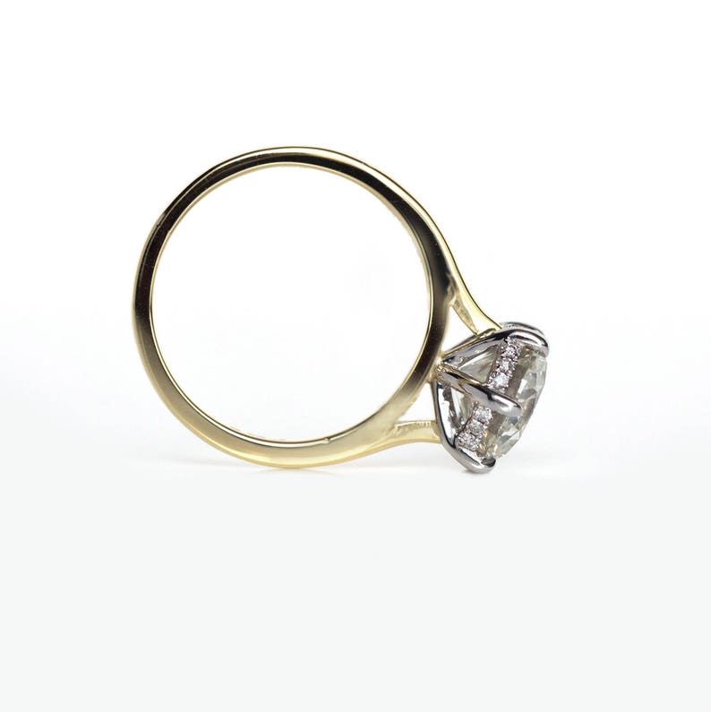 DBK Classic Solitaire Setting Modified With 6 Prong Head & Diamonds ...