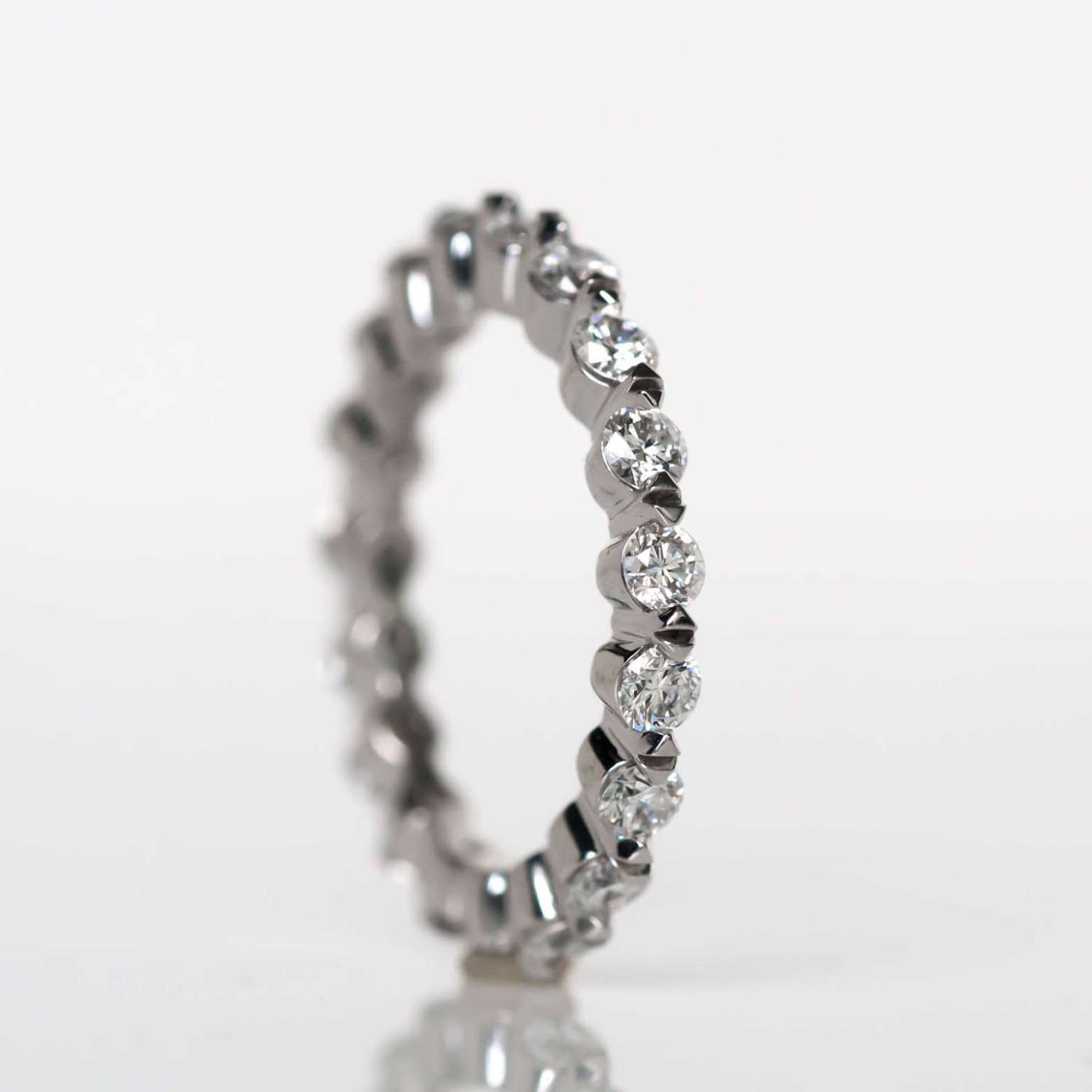 Women's Diamond Eternity Band Single Prong Eternity Band Etsy