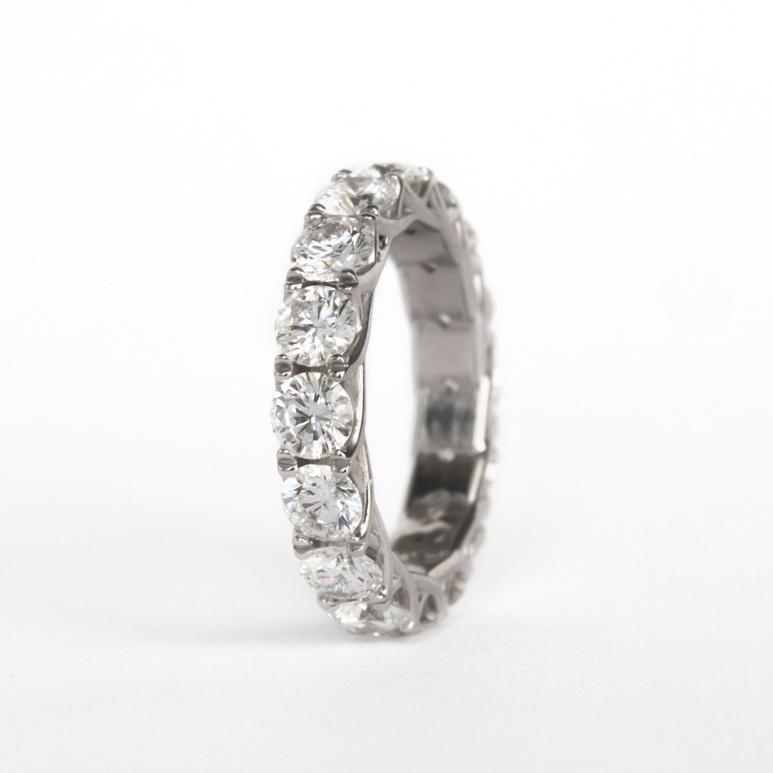 Trellis Style Diamond Eternity Band With 20 Pointer Diamonds Etsy