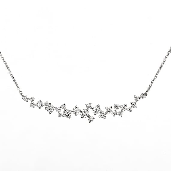 Scattered sale diamond necklace