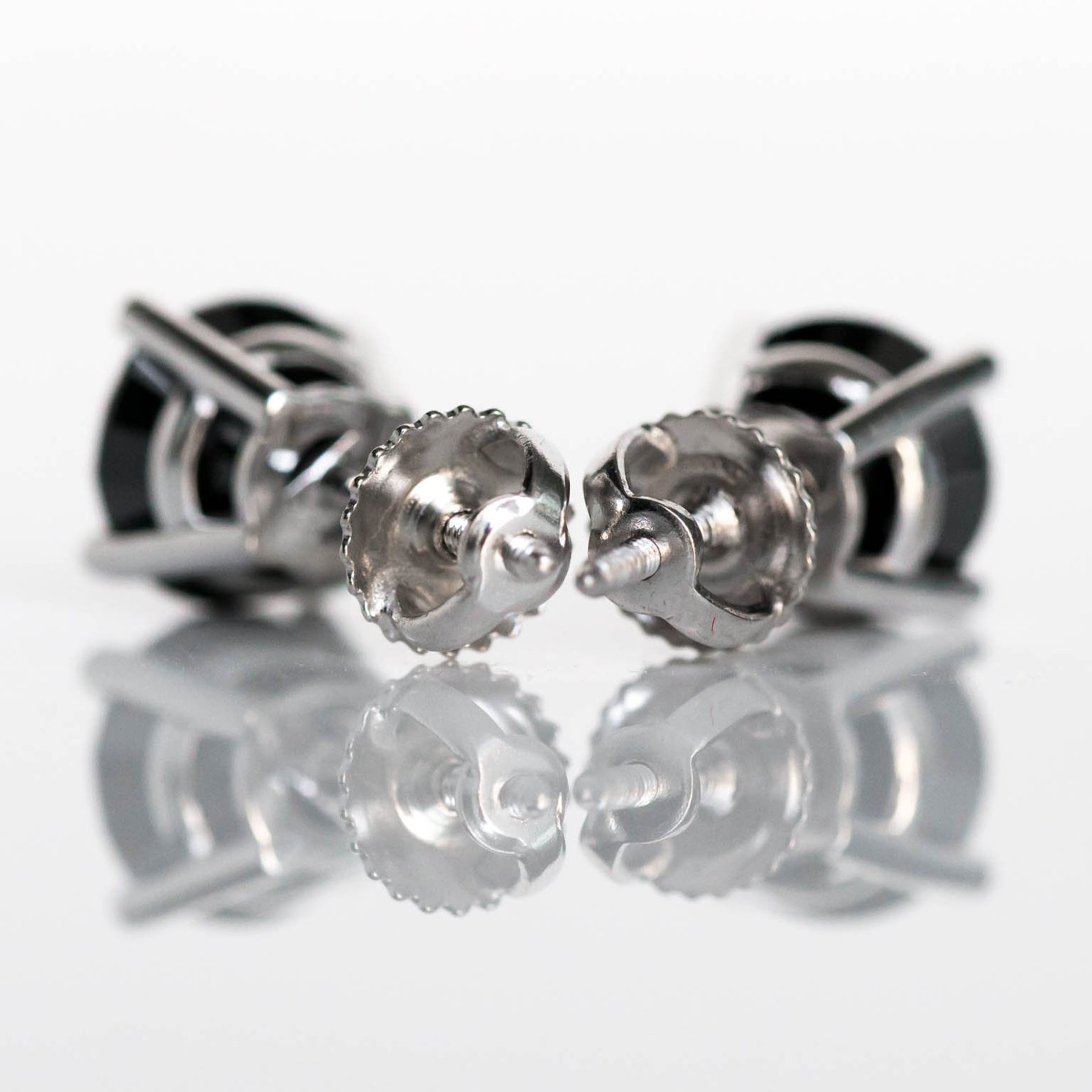 3ct Black Diamond Studs in White Gold Black Diamond Earrings - Etsy