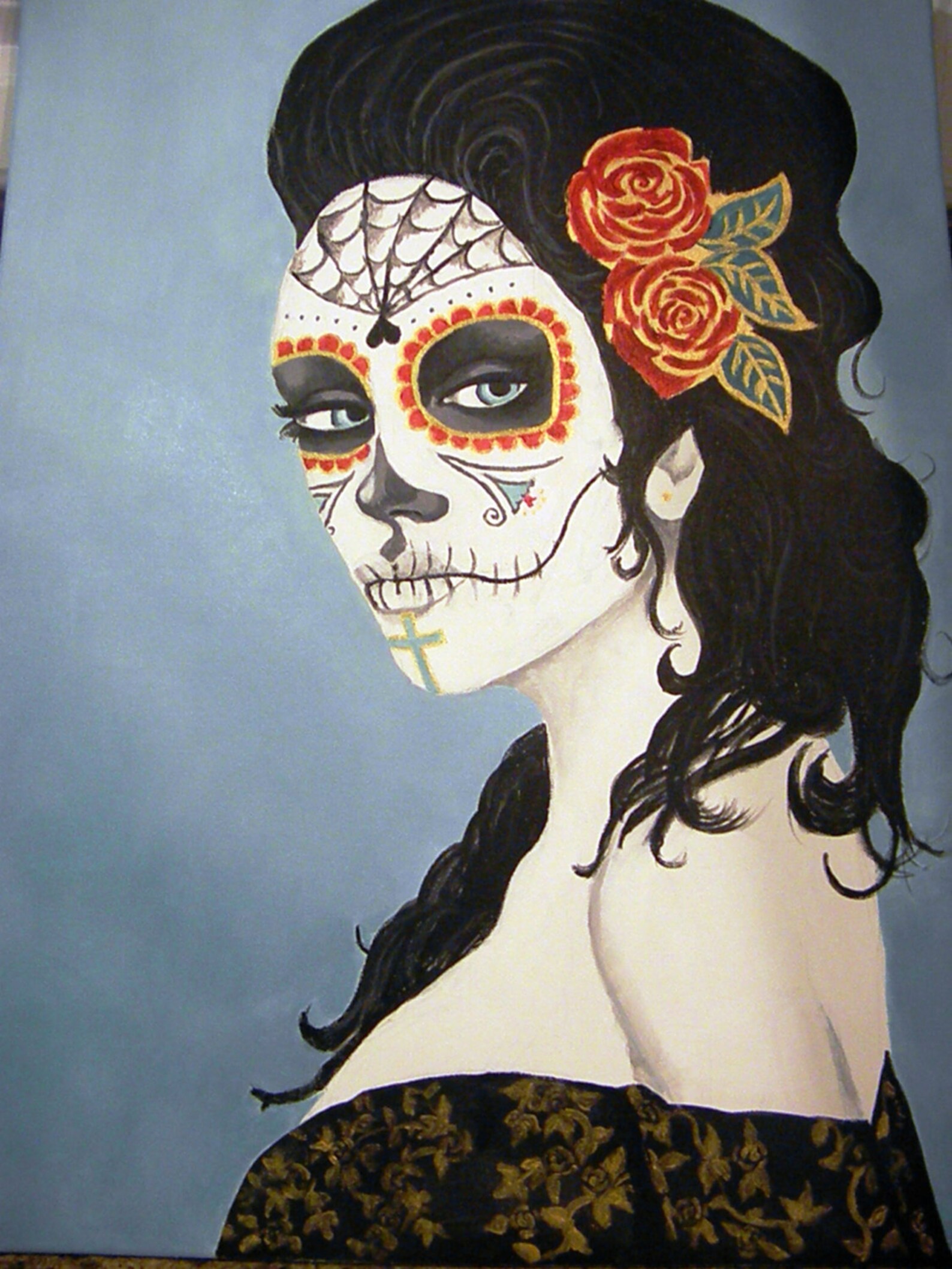 Custom Sugar Skull Painting. Customize Your Own Sugar Skull Girl. These