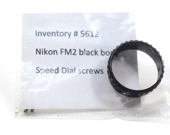 Nikon FM2 film camera black body speed ring dial pn533 & Speed Dial screws pn102