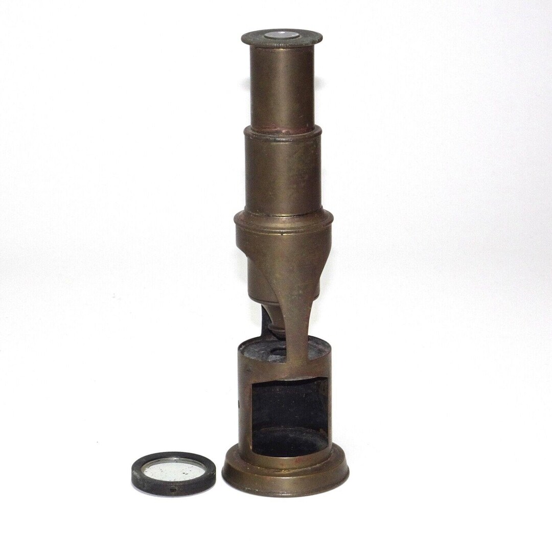 Antique Brass Field Microscope Early 1900s Missing Mirror Mounts. Etsy