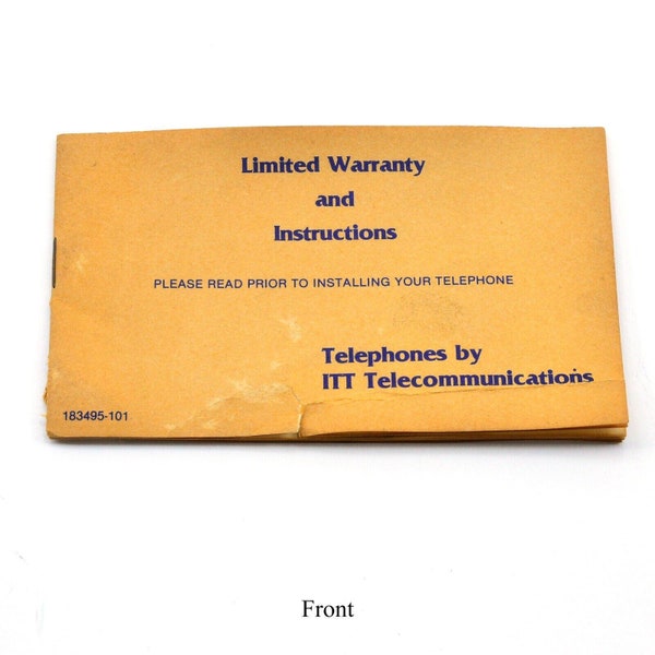 Packet of photocopies of installation instructions and diagrams for Vintage ITT